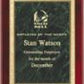 Rosewood Plaque with Solid Brass Engraving Plate