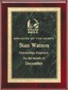 Rosewood Plaque with Solid Brass Engraving Plate