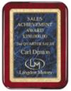 Rosewood Plaque with Solid Brass Engraving Plate