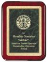Rosewood Plaque with Solid Brass Engraving Plate