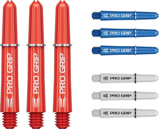 Target Darts 3 Sets of Pro Grip Shafts Red/White/Blue