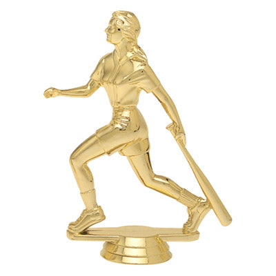 Action Batter Figure, Softball, Gold - 5"
