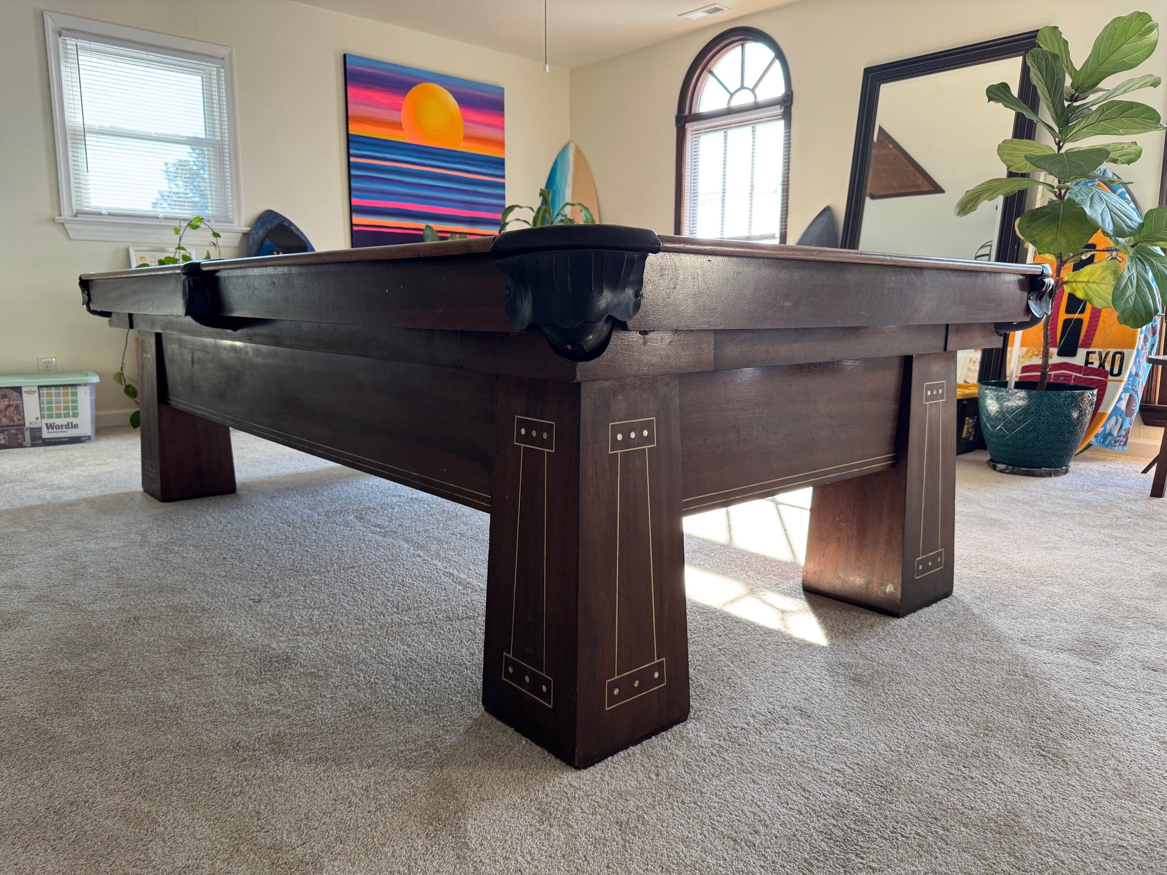 9' Antique Pool Table - view 7