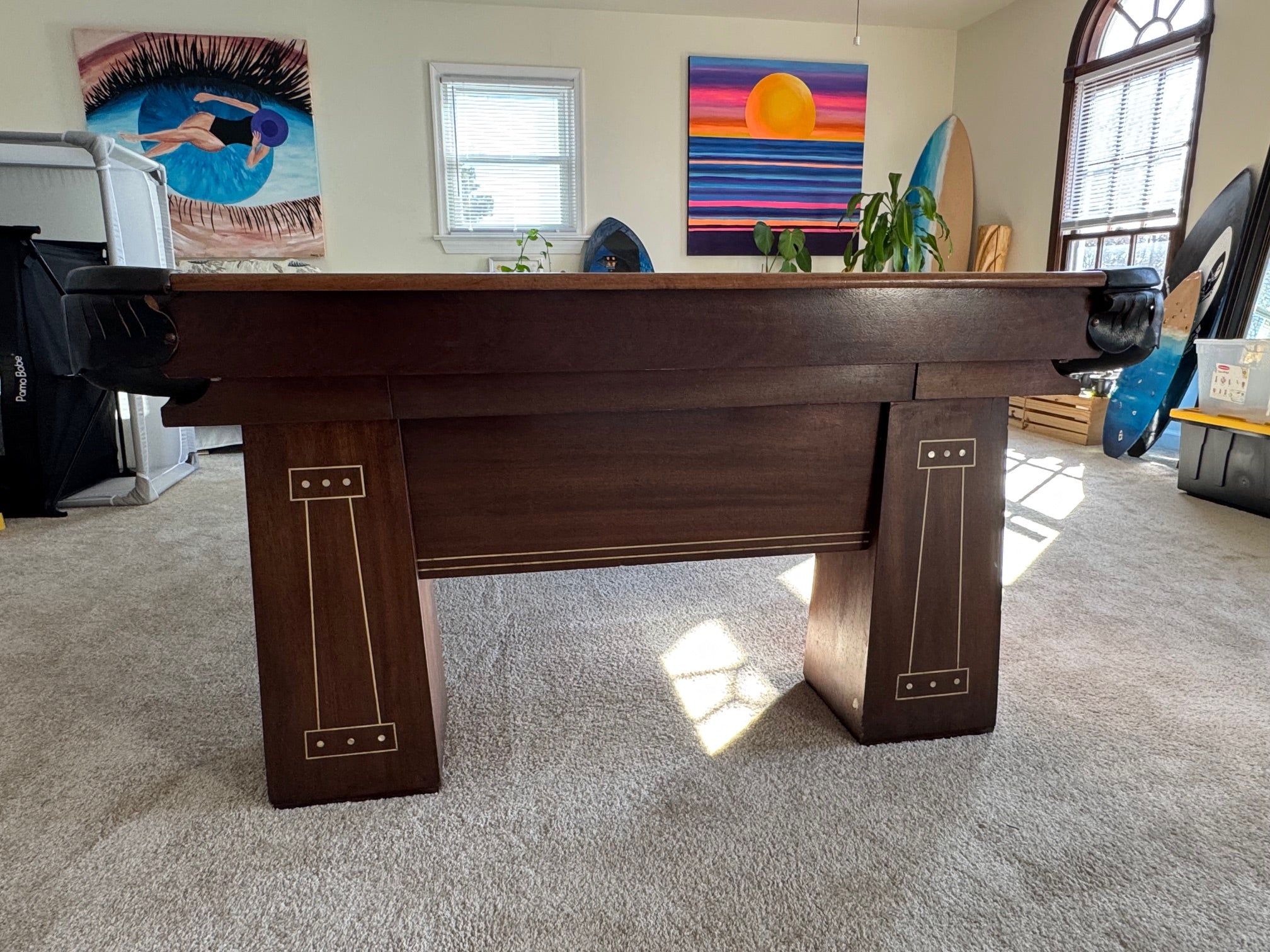 9' Antique Pool Table - view 8