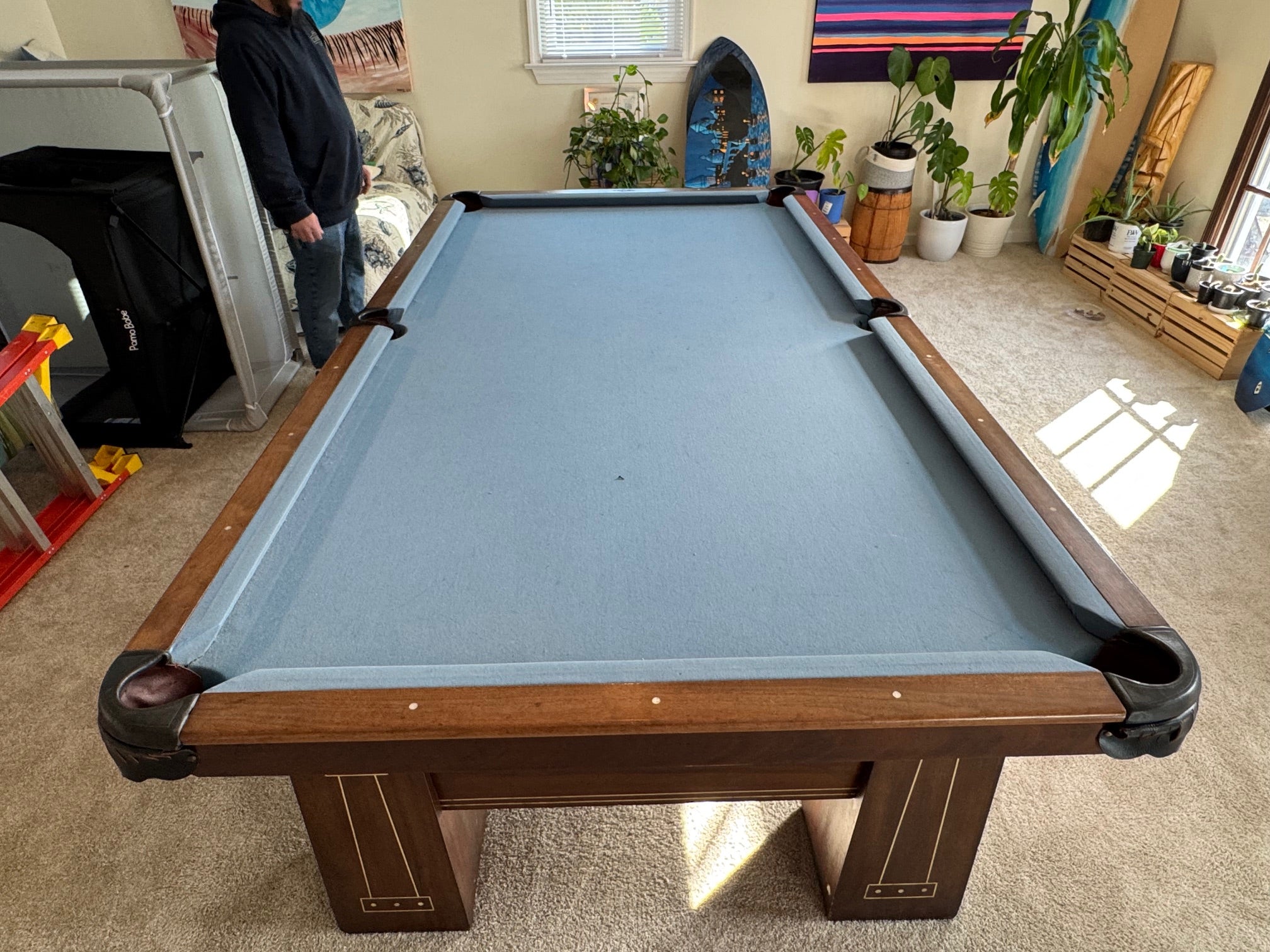 9' Antique Pool Table - view 5