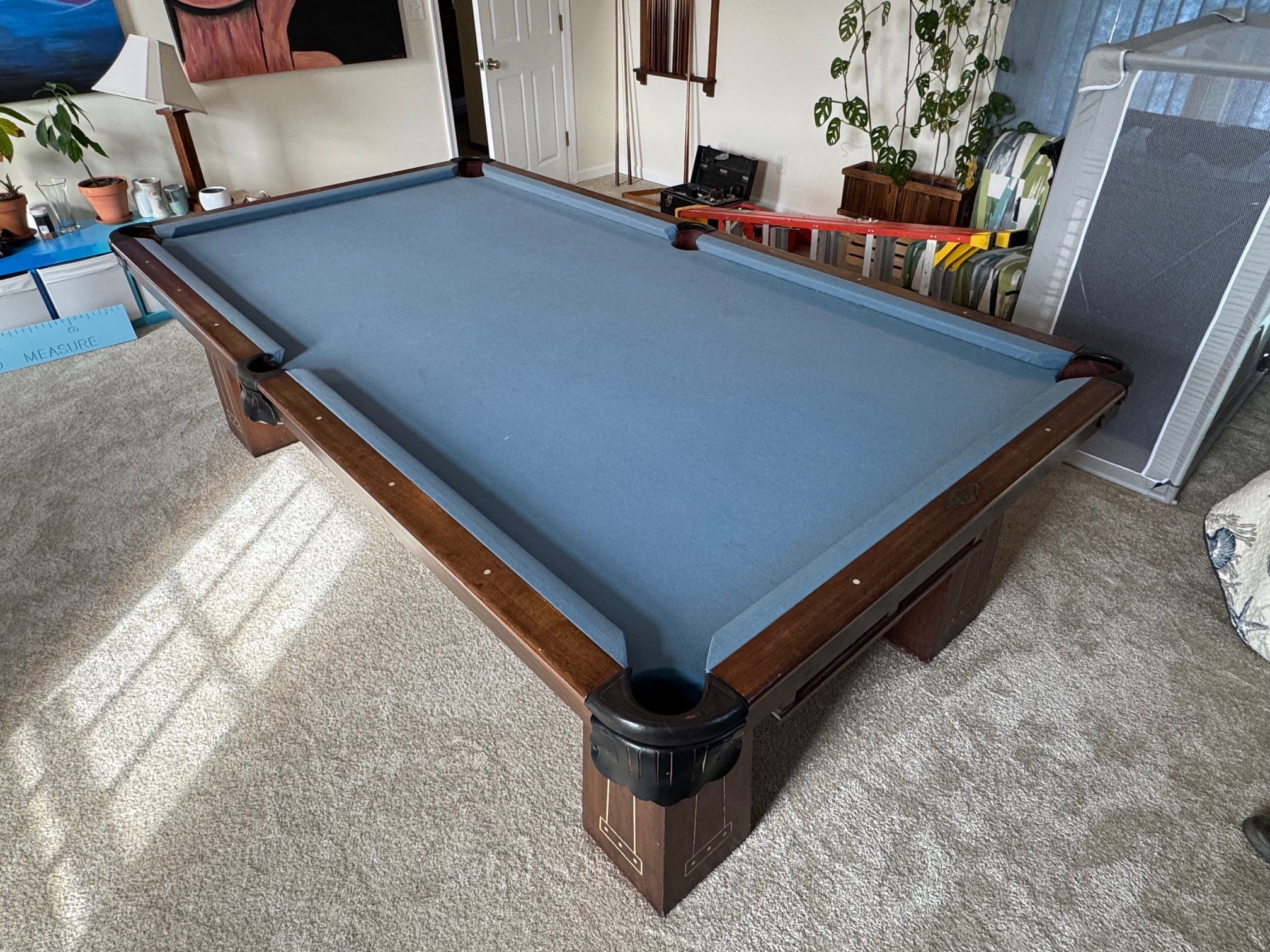 9' Antique Pool Table