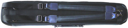 J&J 4x8 Cue Bag with Large Outside Pouch, Double Shoulder Straps, and Handle