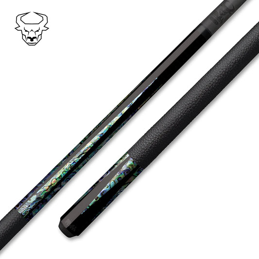 Bull Carbon 6 Pt. Leather Lore Wrap with Genuine Abalone, Butt Only