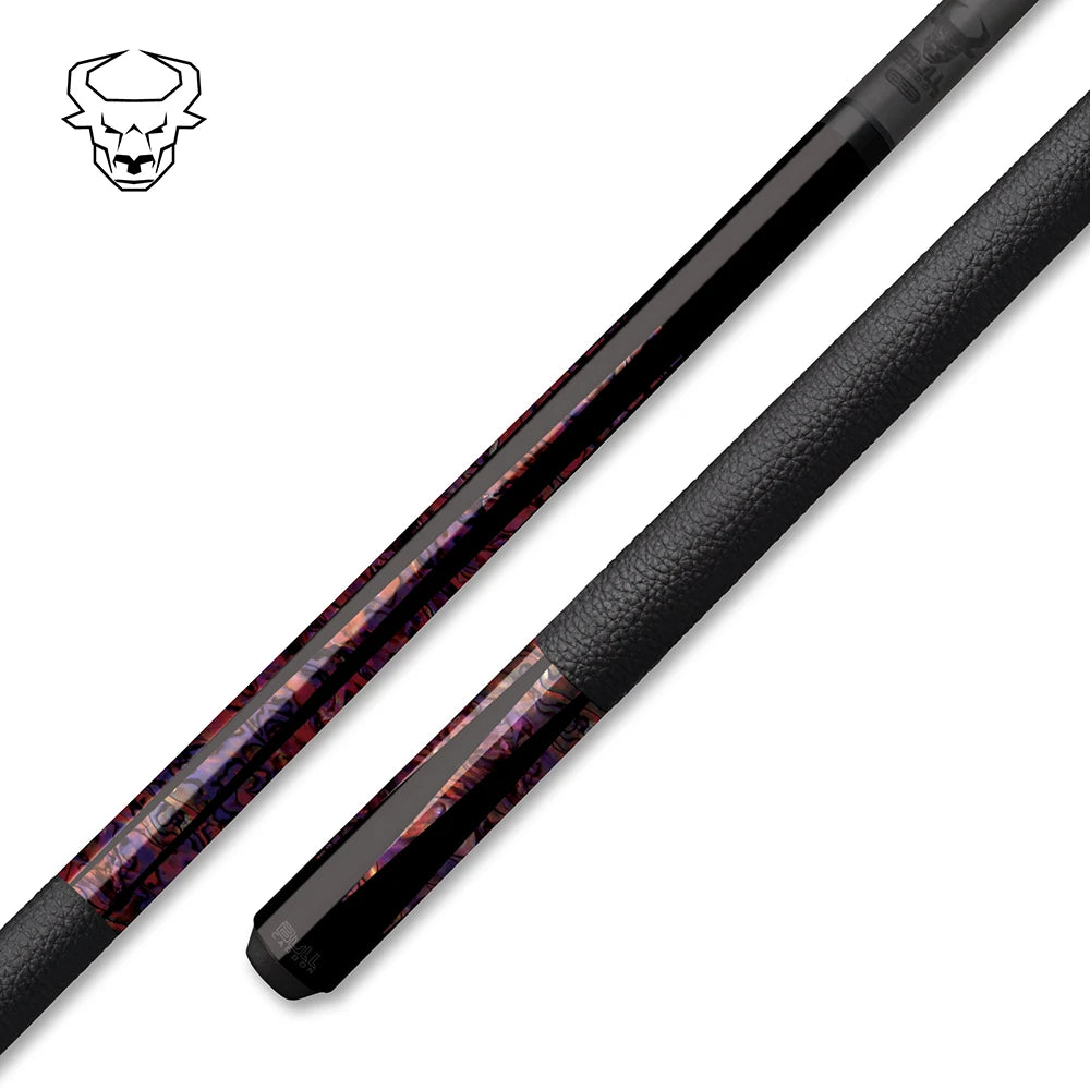 Bull Carbon 6 Pt. Leather Lore Wrap with Genuine Abalone, Butt Only