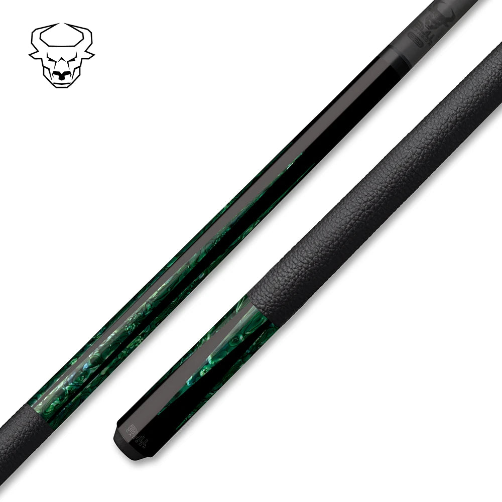 Bull Carbon 6 Pt. Leather Lore Wrap with Genuine Abalone, Butt Only