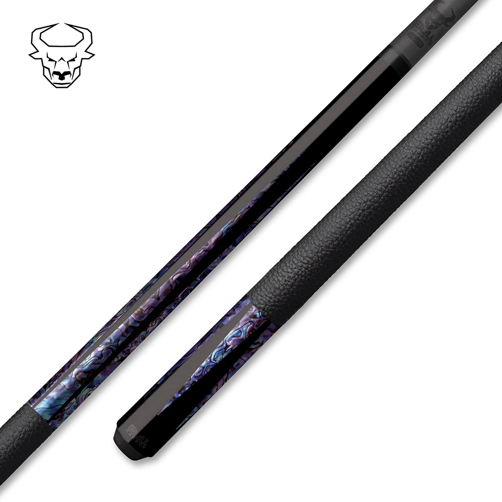 Bull Carbon 6 Pt. Leather Lore Wrap with Genuine Abalone, Butt Only