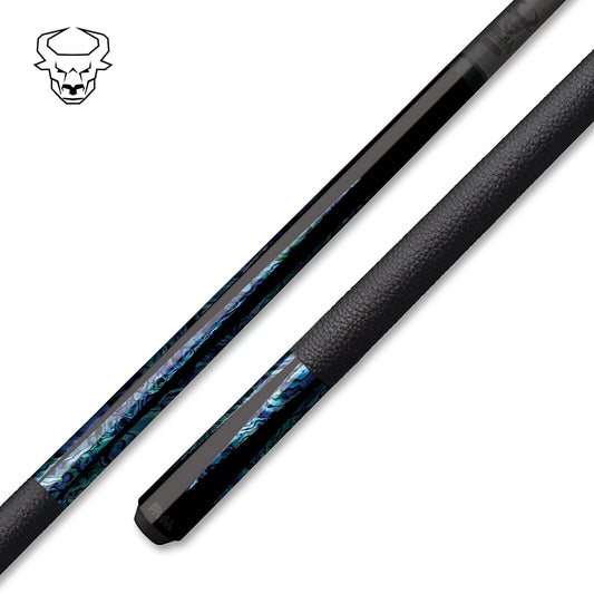 Bull Carbon 6 Pt. Leather Lore Wrap with Genuine Abalone, Butt Only