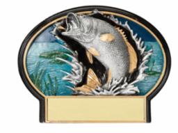 Bass Fishing Oval Resin Plate - view 2