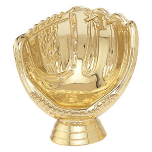 Ball Holder Figure, Baseball, Gold - 3"