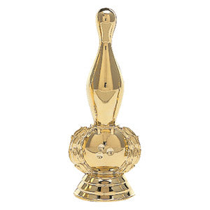 Ball and Pin Bowling Figure, Gold - 4"