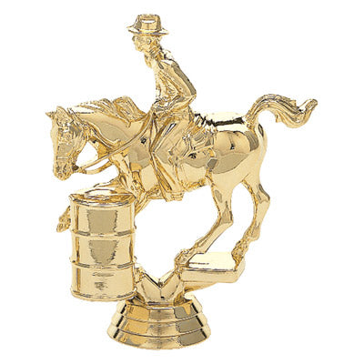 Barrel Racing Figure, Male, Gold - 4 1/2"