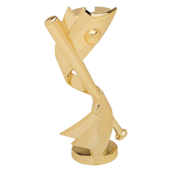 Baseball Bat Ribbon Riser, Gold - 6"