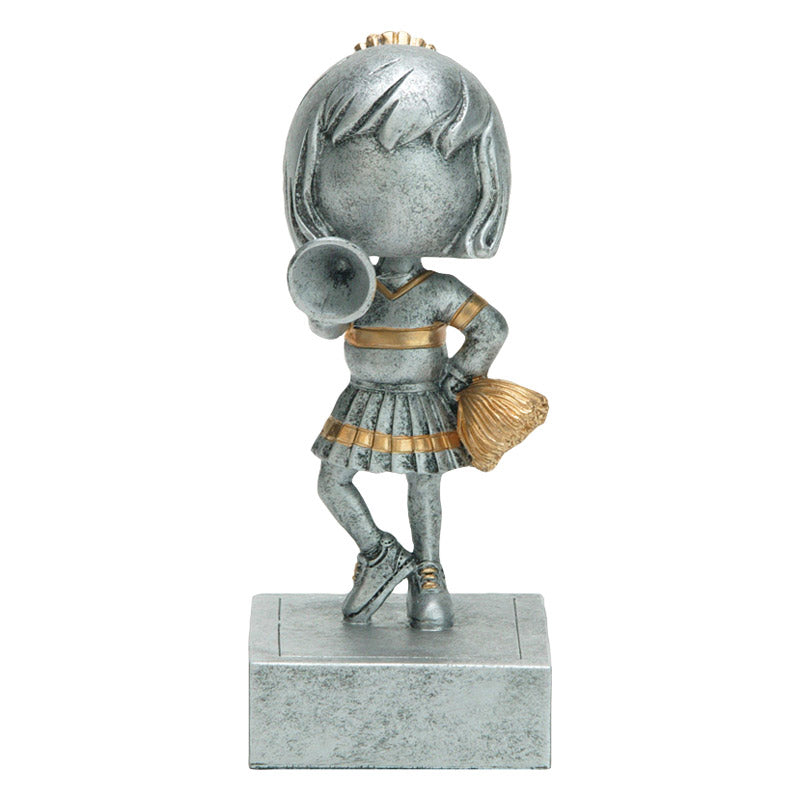 Cheerleader Bobblehead Resin Trophy 5.5"