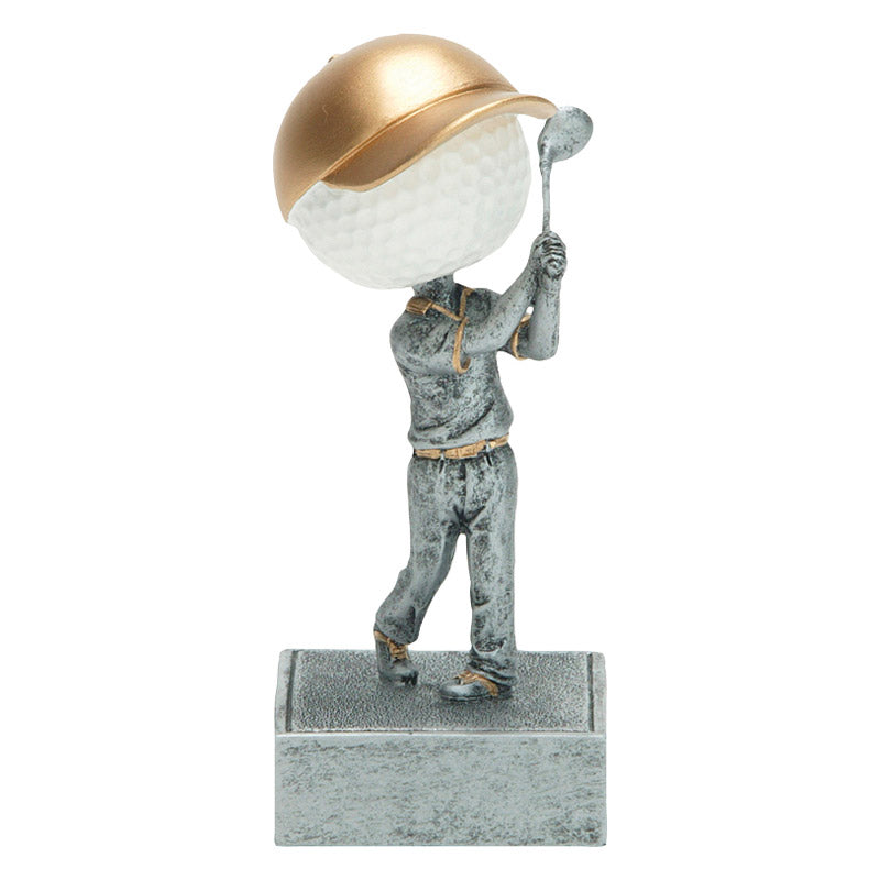 Golf 5.5" Bobblehead Resin Trophy - view 6
