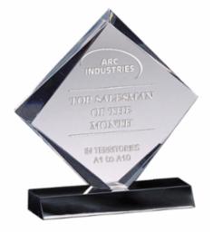 Lucite Diamond Award with Base
