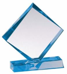 Lucite Diamond Award with Base - view 2
