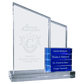 Crystal Perpetual Standup on Clear Base with 4 Crystal Blocks