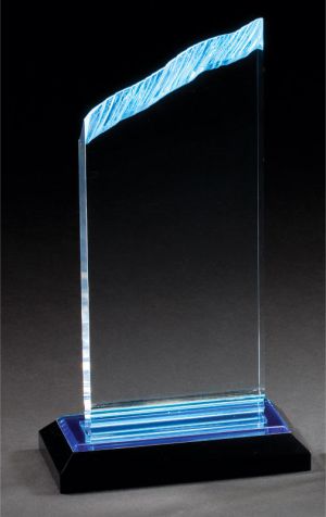 Chisel Top Acrylic Award with Black Base
