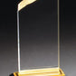 Chisel Top Acrylic Award with Black Base - view 2