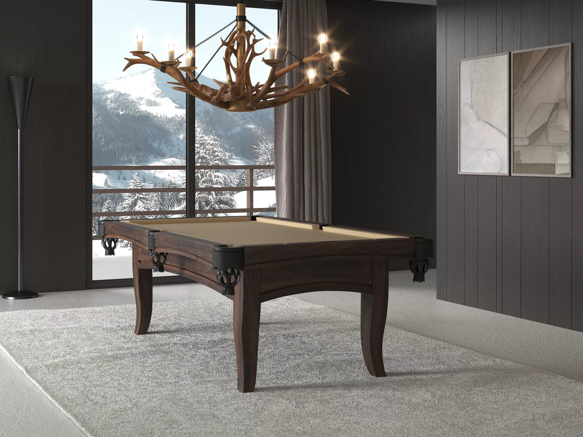Presidential Carter Billiard Table - Gray Walnut Finish - view 2