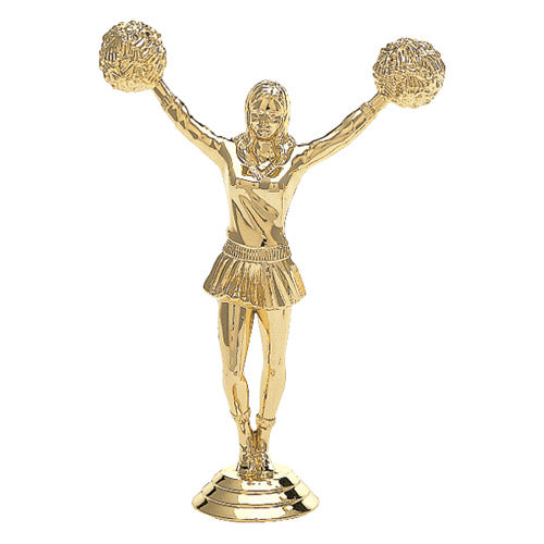 Cheerleader Figure, Gold - 5 1/2"