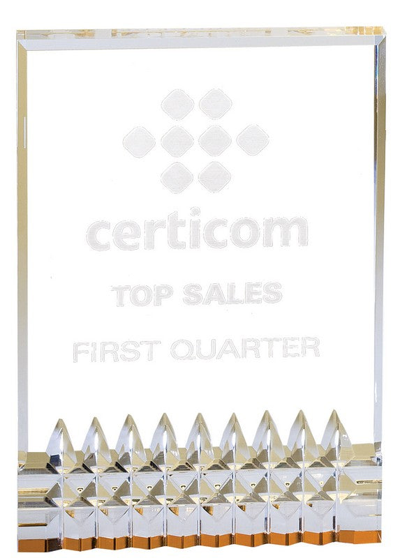 Acrylic Rectangle with Diamonds - view 3