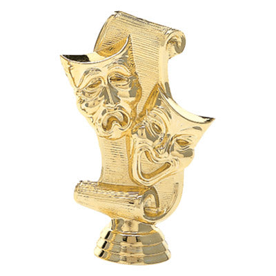 Drama Mask Figure, Gold - 4 1/2"