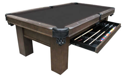 8' Plank & Hide Elias Pool Table W/Drawer