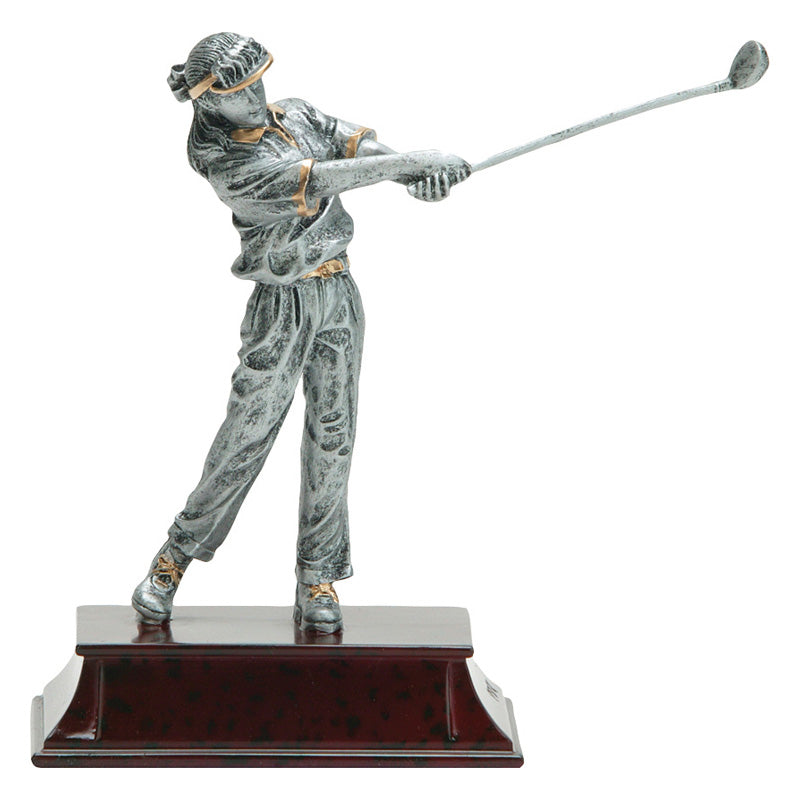 Female Golfer 6" Resin Trophy - view 8