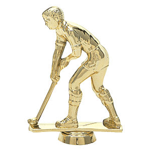 Field Hockey Figure, Male, Gold - 3 1/2"