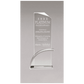 Thick Contemporary Clear Glass Award, Arched Base with Matte Metallic Finish