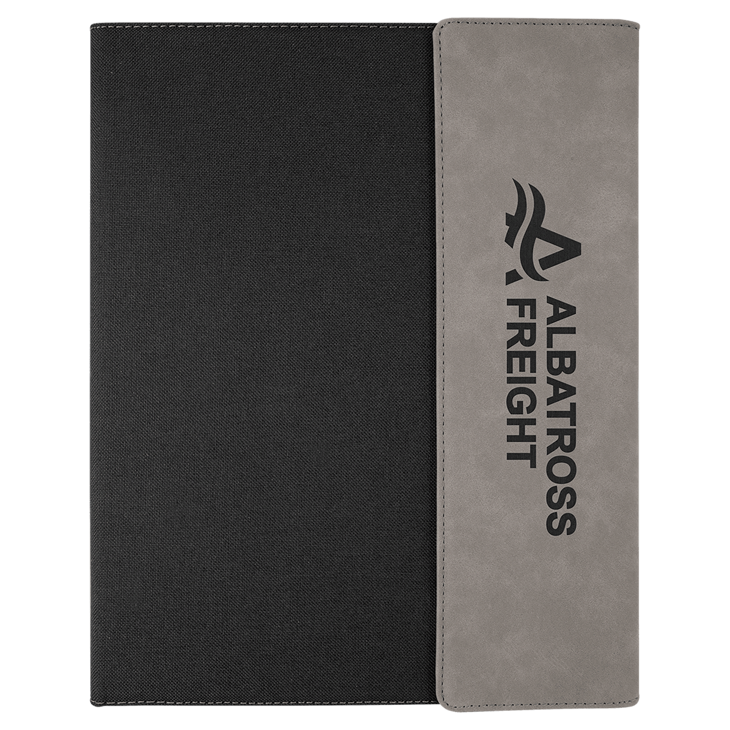 9 1/2"x12" Leatherette Black Canvas Portfolio w/Notepad - view 5