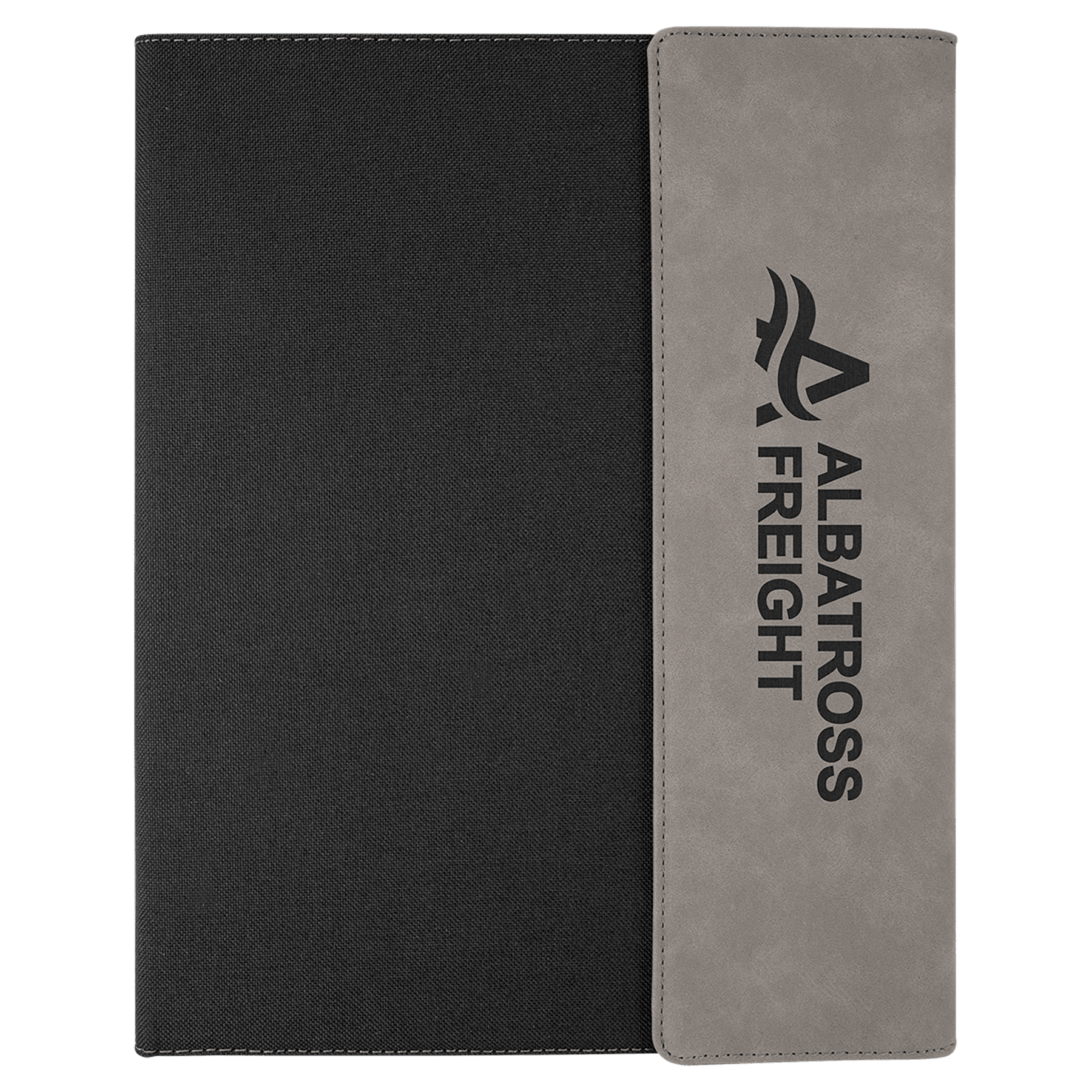 9 1/2"x12" Leatherette Black Canvas Portfolio w/Notepad - view 5