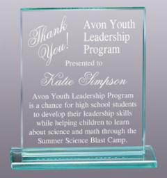 Jade Glass Rectangle Award