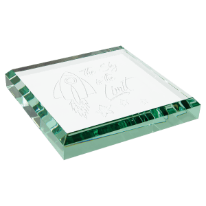 Jade Glass Paperweight