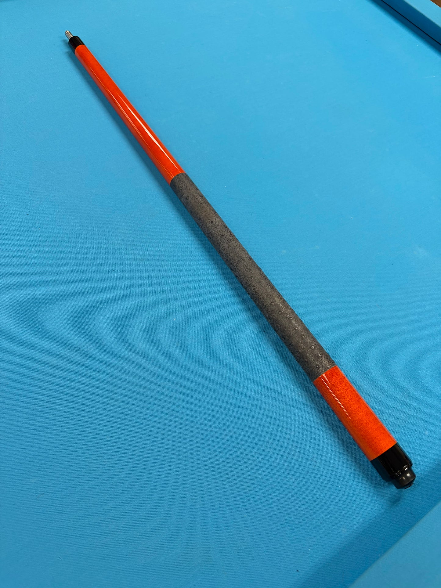 McDermott Pool Cue Vesuvius Orange Black Ostrich Wrap