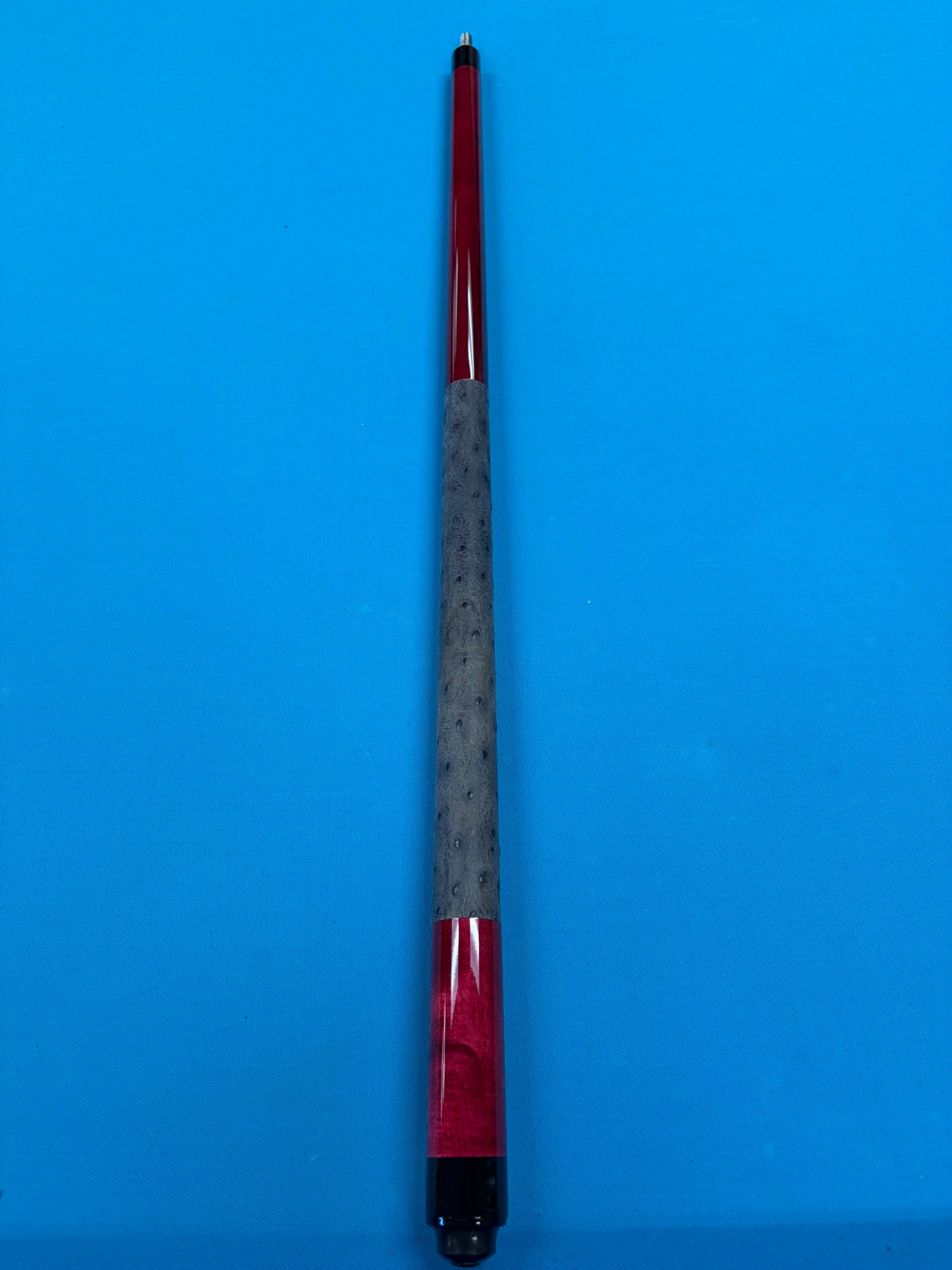 McDermott Pool Cue Burgundy Black Ostrich Wrap