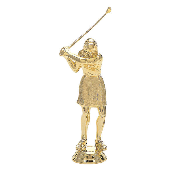 Golfer Figure, Female, Gold - 5 1/2"