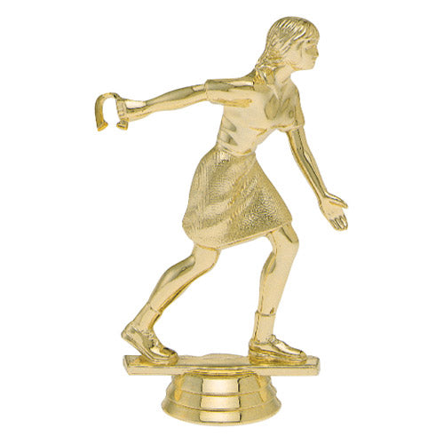 Horseshoe Figure, Female, Gold - 5"
