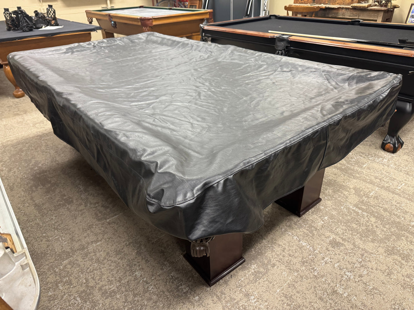 8’ antique pool table cover- Black