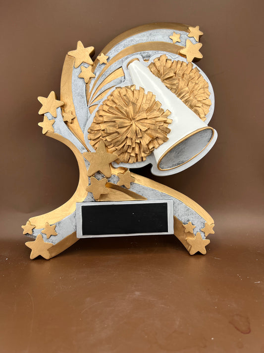 Cheer 8" Shield Resin Trophy