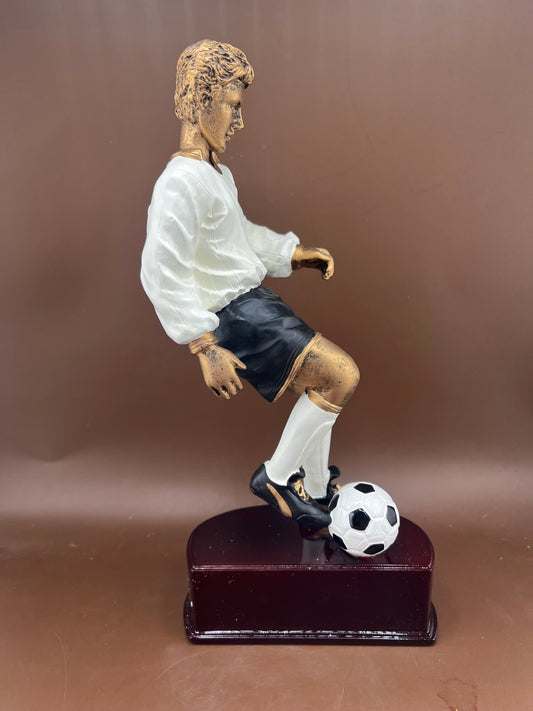 Male Soccer Player 8.25" Color Resin Trophy