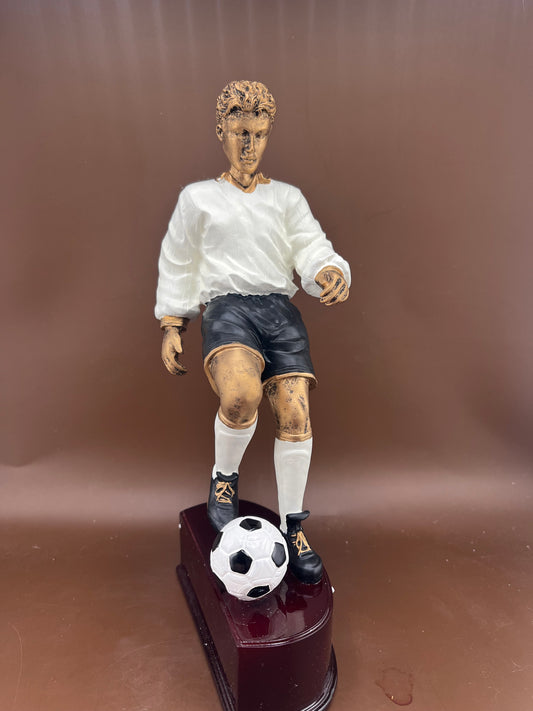 Male Soccer Player 8.25" Color Resin Trophy - view 2