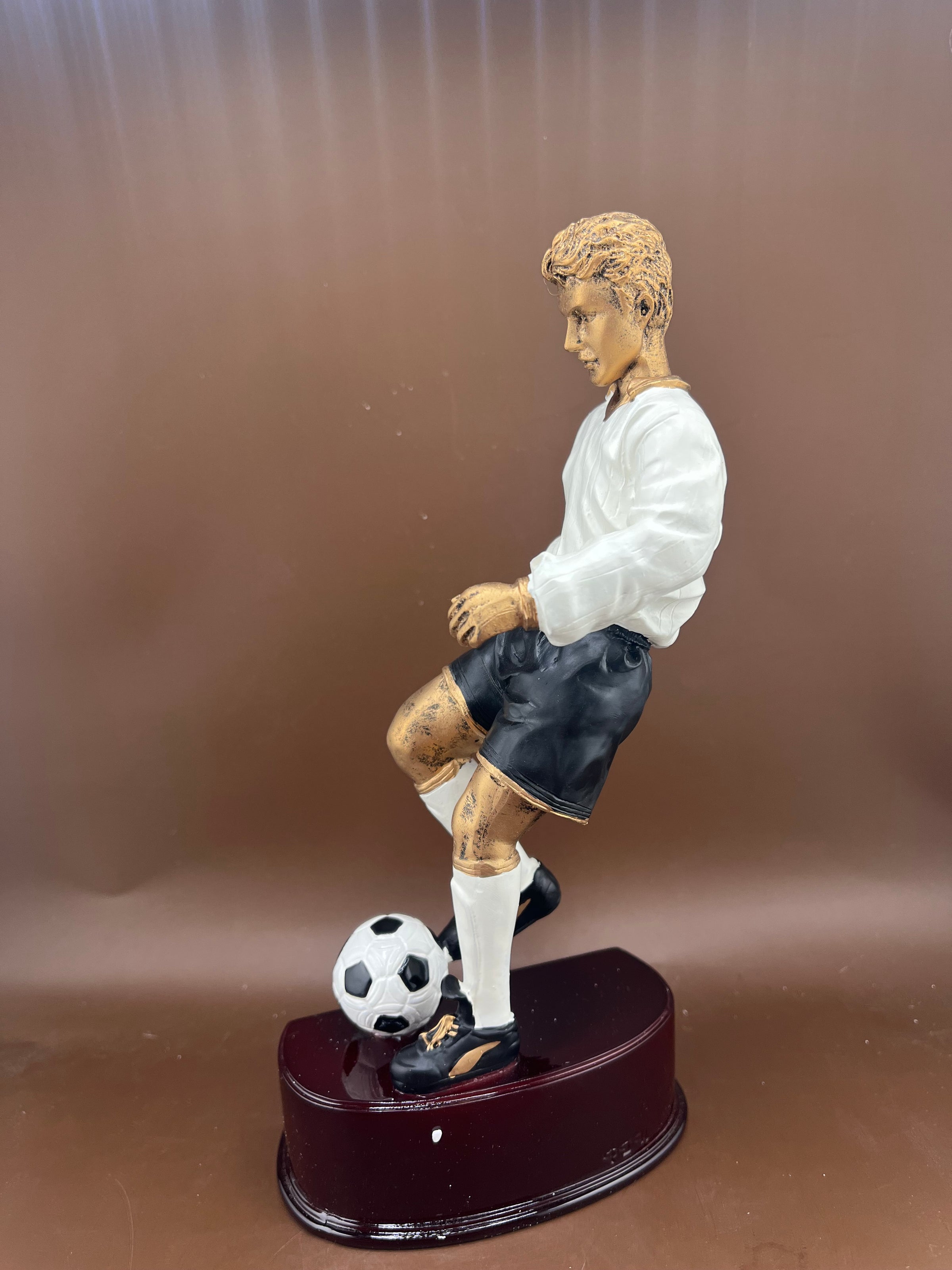 Male Soccer Player 8.25" Color Resin Trophy - view 3