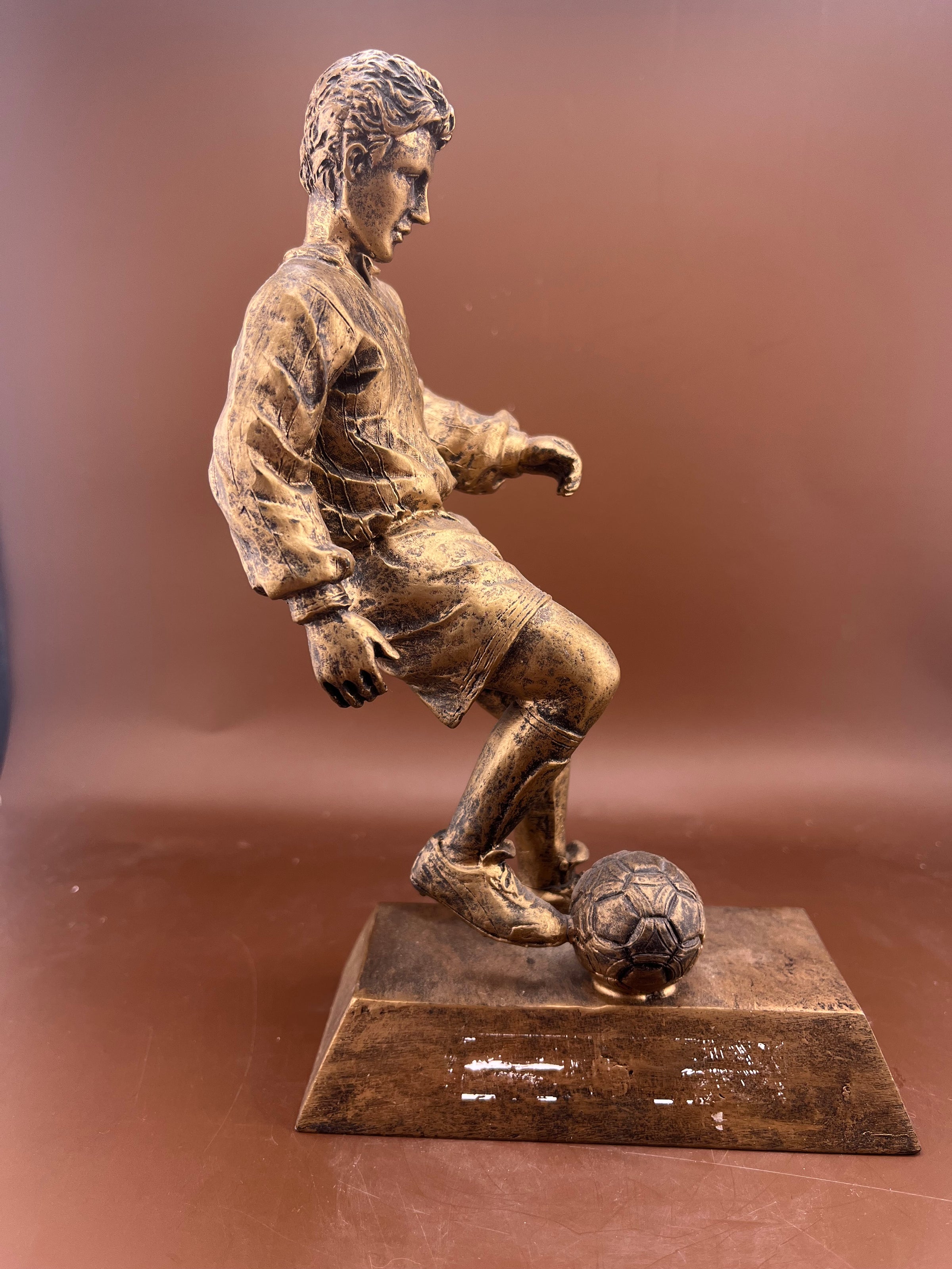 Male Soccer Player Gold 8" Resin Trophy - view 4